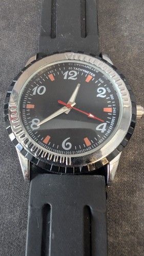 Men black quartz - men's,