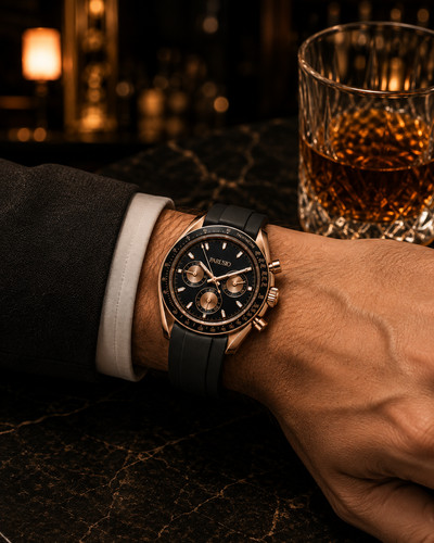 Parusio mens chronograph black - parusio,