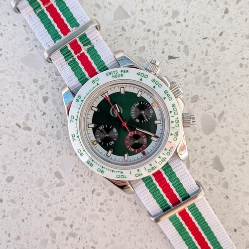 Green dial white - &,