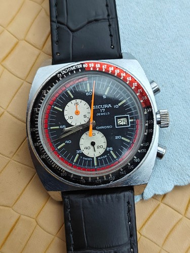 Vintage sicura chrono 17j - sicura,