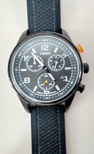 Men timex black chronograph - men's,