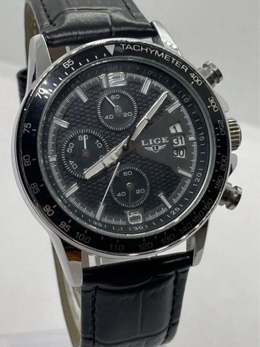 Lige black dial chronograph - lige,
