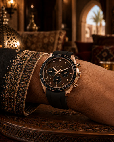 Parusio mens chronograph black - parusio,