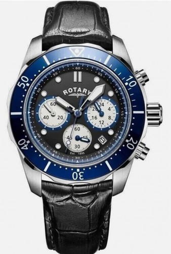 Rotary chronograph watch blue - watch,