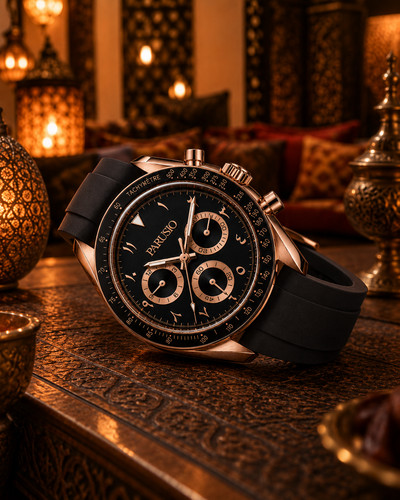 Parusio mens chronograph black - parusio,